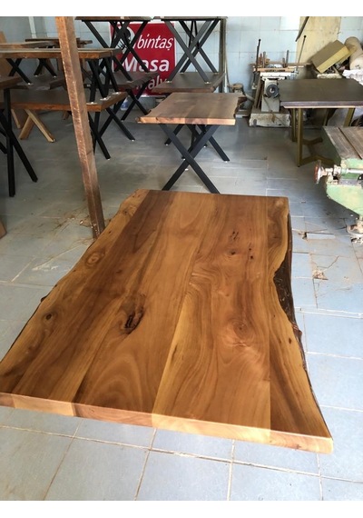 Bintaşmobilya Ceviz Ağacı Kütük Masa Üstü 140X80.Cm