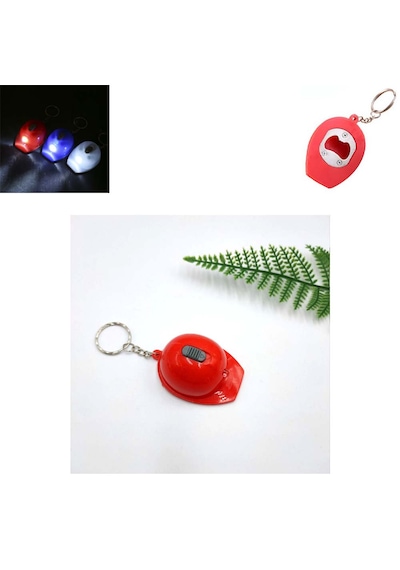 Fener Ve Açacak Özellikli Baret Anahtarlık Fonksiyonlu Anahtarlık 1 Adet Ebat: 5,7 Cm X 4,4 Cm Kırmızı