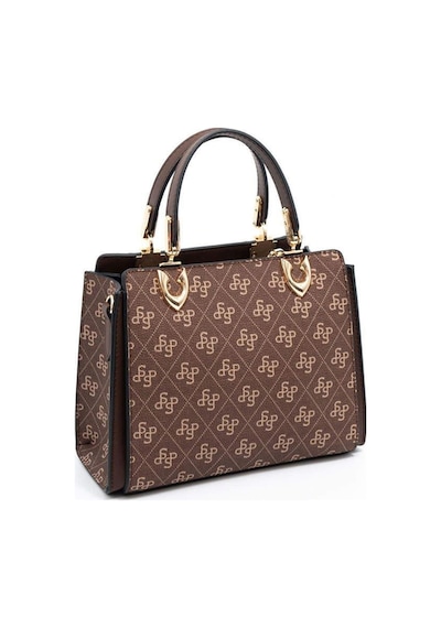 Silver Polo Sp1133 Kadın El Çantası Monogram Kahve-kahve