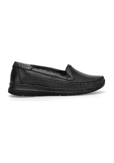 Forelli 29423 Laden-g Kadın Hakiki Deri Casual Ayakkabı Siyah