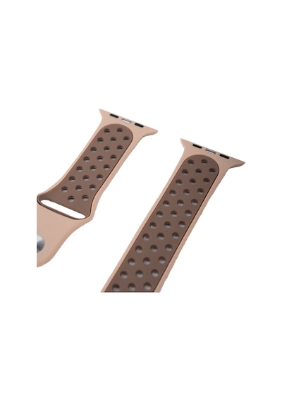 Apple Watch Seri 1/2/3 42mm Uyumlu Kordon Yeni Seri 2023 Silikon Strap Kayış Krem