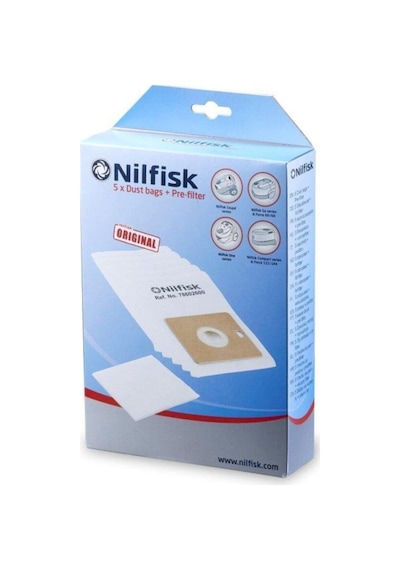 Nilfisk Coupe One Serisi  Toz Torbası 5'li Uyumlu