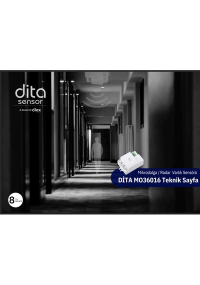 Dita Mo36016 Mikrodalga / Radar Asma Tavan İçi 360 Varlık Sensörü