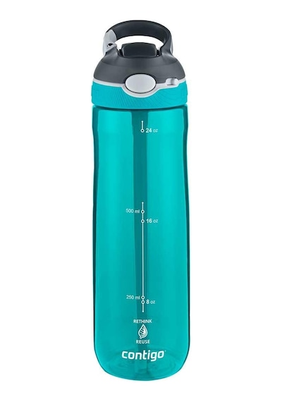 Contigo Cortland Tren Tek El Bas İç Kapaklı Su Matarası 720ml 2191381 - Turkuaz
