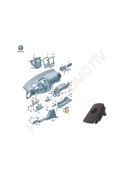 Jetta Torpido Kapak Mandalı 1K1857147E (2006-2010).