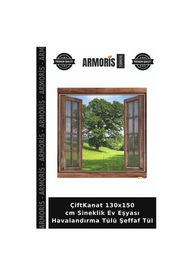 Çiftkanat 130x150 Cm Sineklik Ev Eşyası Havalandırma Tülü Şeffaf Tül