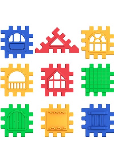 Dede Puzzle City 128 Parça 3 Adet