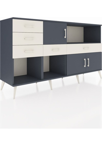 Hyperion Konsol 2 Raflı 5 Çekmeceli 3 Kapaklı 176x44x99 Antrasit- Antrasit-antrasit/aytaşı Hyperion Konsol 2 Raflı 5 Çekmeceli 3 Kapaklı 176x44x99 Antrasit- Antrasit-antrasit/aytaşı