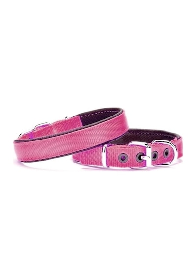 Yumuşak Doku Köpek Boyun Tasması 1,5/35 Cm Pembe Çok Renkli