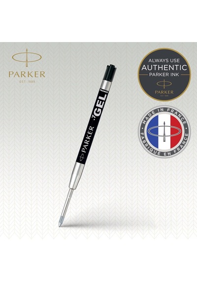 Parker 1950344 Jel Tükenmez Kalem Yedeği, Orta Kalınlıkta Uç, Siyah, Gri Genel