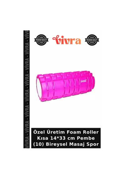 Özel Üretim Foam Roller Kısa 14 33 Cm Pembe 10 Bireysel Masaj Spor