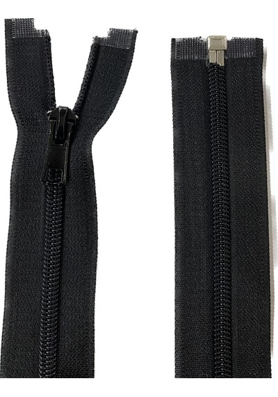 Mont Fermuarı 80cm Siyah Plastik Dişli