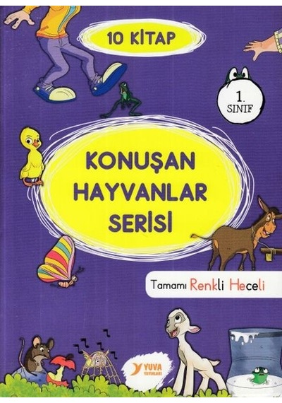 Konuşan Hayvanlar Serisi 1. Sınıf Renkli Heceli 10 Kitap