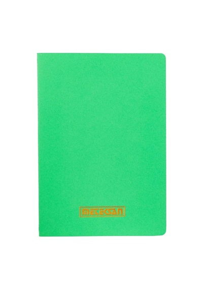 Ayrex Notes 17x24 Cm Karton Kapaklı İplik Dikişli Defter, 32 Yaprak, Düz, Yaprak Yeşili Genel