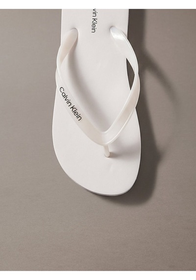 Calvin Klein Kadın Metallic Terlik-15535 Beyaz