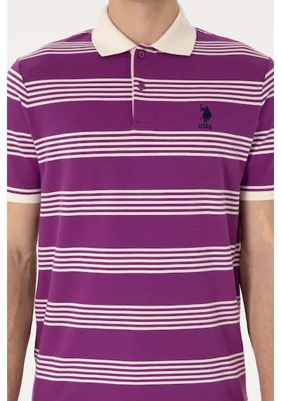 U.S. Polo Assn. Erkek Regular Fit Polo Yaka Menekşe Çizgili Tişört 50306826-VR037 U.S. Polo Assn. Erkek Regular Fit Polo Yaka Menekşe Çizgili Tişört 50306826-VR037