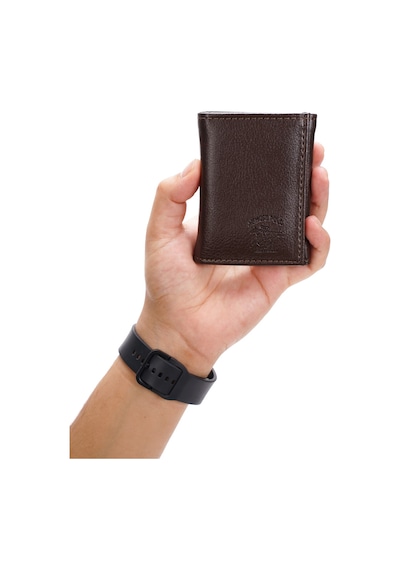 Newish Polo Erkek Deri Kağıt Para Hazneli Kartlık Ve Cüzdan New426 Kahverengi