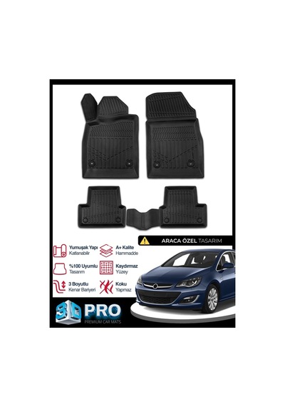 Opel Astra J 3d Havuzlu Paspas 2012-2020 Arası Modeller Kokusuz