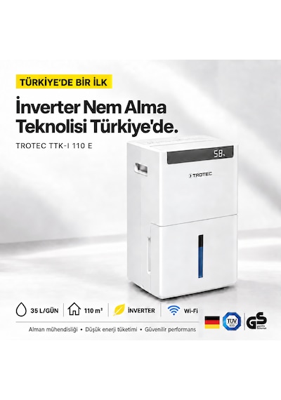 Trotec İnverter Nem Alma Cihazı Ttk-ı 110 Wifi Beyaz