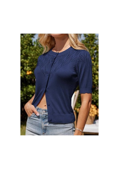 Youknitwear You Wanda %100 Pamuk Triko Hırka Kahverengi