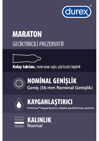 Durex Maraton Daha Uzun Performans Prezervatif 10'lu