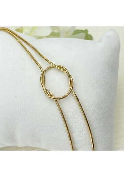 Sonsuzluk Bileklik Düğüm Model Yüksek Kalite 316 L Paslanmaz Çelik Gold 17 + 5 Cm