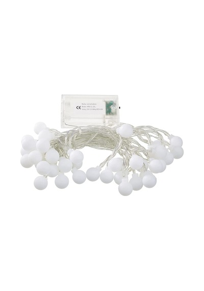 Pilli Led Işıklı Ampul Toplar Dekoratif Lamba Ev Aydınlatma 4 Metre Yd1513, Şeffaf
