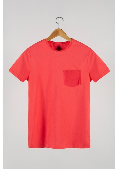 Erkek Basic Slim Fit Yuvarlak Yaka Kısa Kollu T-shirt Gül Kurusu Gül Kurusu