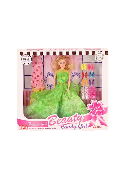 207 Ayakkabı Setli Candy Girl Bebek -efe Toys Standart