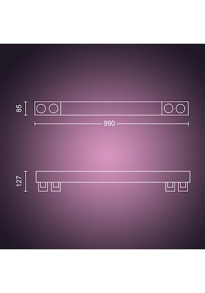 Philips Hue WCA Centris Led 4'lü Akıllı Spot Lamba 4x5.7W (Beyaz)