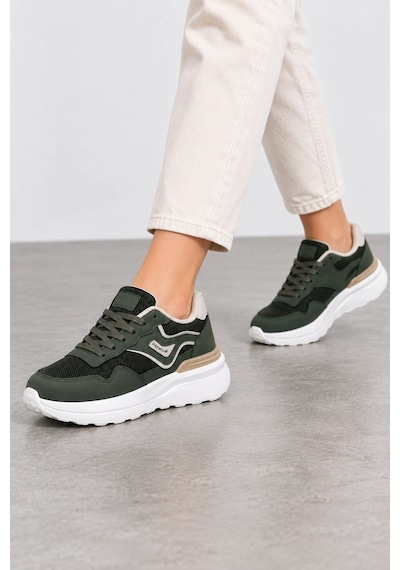 Ht Hotin Glyph Kadın Günlük Sneaker Spor Ayakkabı - Yeşil