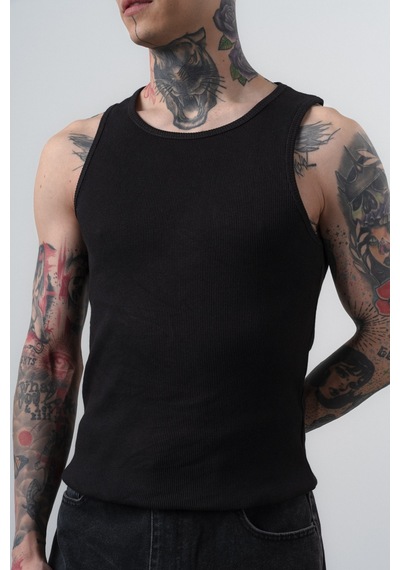 Respire Erkek Tank Top Atlet Siyah