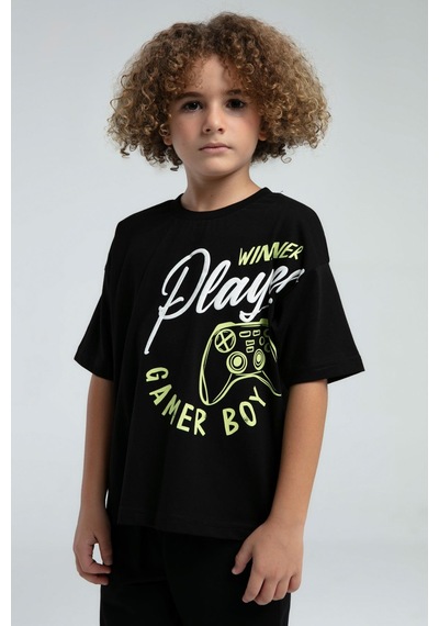 Rolypoly Roly Poly Gamer Boy Garson Erkek Çocuk Kısa Kol Regular Bermuda Şortlu Pijama Takım Siyah Rolypoly Roly Poly Gamer Boy Garson Erkek Çocuk Kısa Kol Regular Bermuda Şortlu Pijama Takım Siyah