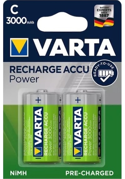 Varta 56714 3000 mAh C Boy Ni-MH Şarj Edilebilir Pil 2'li