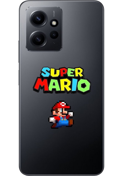 Xiaomi Redmi Note 12 Uyumlu Şeffaf Kılıf 2 Mario Tasarımlı