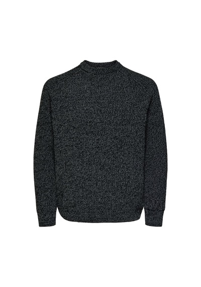 Only & Sons Onsjoın Rlx Ls Raglan Knıt Erkek Siyah Kazak - 22034670