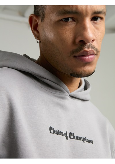 Everlast Champions Collection Gri Erkek Kapüşonlu Sweatshirt Gri