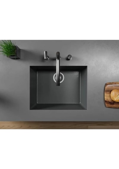 Black Stone Petra 50 x 40 Granit Eviye Antrasit Gri