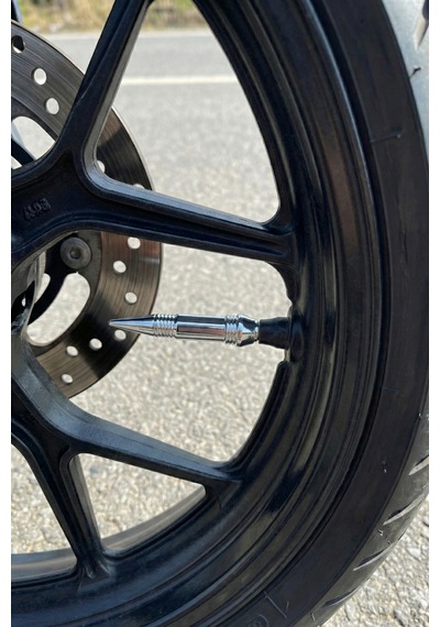 Motosiklet Sibop Kapağı Aksesuarı Krom 2 Li Set Universal Lastik Uyumlu