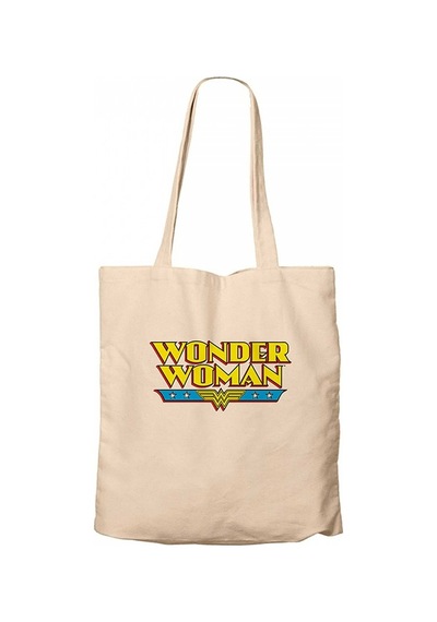 Wonder Woman Vintage Krem Kanvas Bez Çanta Krem
