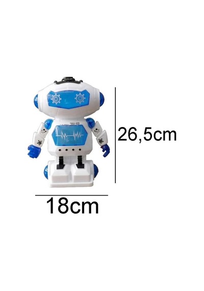 Işıklı Müzikli Sesli Dans Eden Hareket Eden Akıllı 26,5cm İnteraktif Eğitici Oyuncak Robot