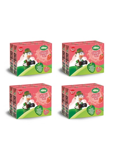 Sütaş Çilekli Süt 180 Ml X 24 Adet