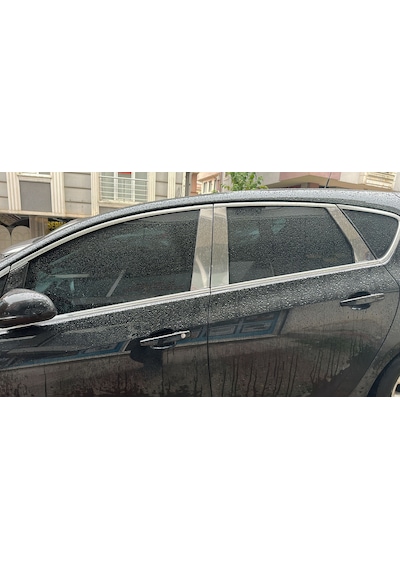 Opel Astra J Sedan-hb Uyumlu 2009-2020 Krom Cam Direği 6 Parça Paslanmaz Çelik Astra J