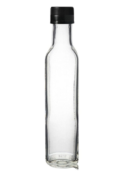 250ml Şeffaf Cam Maraska Şişe, 24 Adet, Zeytinyağı Şişesi, Cam Şişe, Sirke Şişesi,