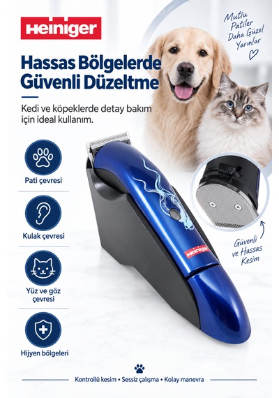 Heiniger Style Midi Kablosuz Evcil Hayvan Tıraş Makinesi