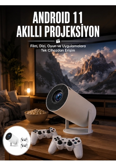 Bay 4k Wireless Çift Kollu Kumandalı Oyun Projeksiyonu Retro Video Oyunu Yeni Nesil Najmaddin 94682312