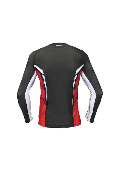 Dosmai Dijital Baskılı Uzun Kollu Rashguard Siyah Kırmızı Rg071 Beyaz - Kırmızı