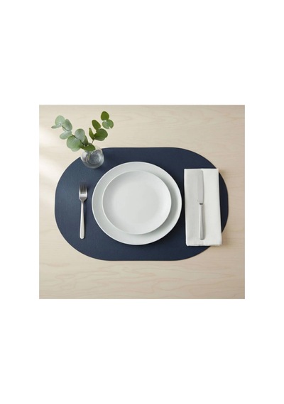 Kk Swords 4+1 Adet Deri Amerikan Servis+runner Set 4 Amerikan Servis -1 Runner Supla Decor Masa Decoru Lacivert