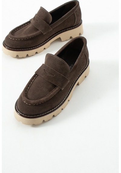 Mylanos Kadın Hakiki Süet Deri Kahverengi Kalın Taban Penny Loafer Ayakkabı Kahverengi - 937444890 Kahverengi Mylanos Kadın Hakiki Süet Deri Kahverengi Kalın Taban Penny Loafer Ayakkabı Kahverengi - 937444890 Kahverengi