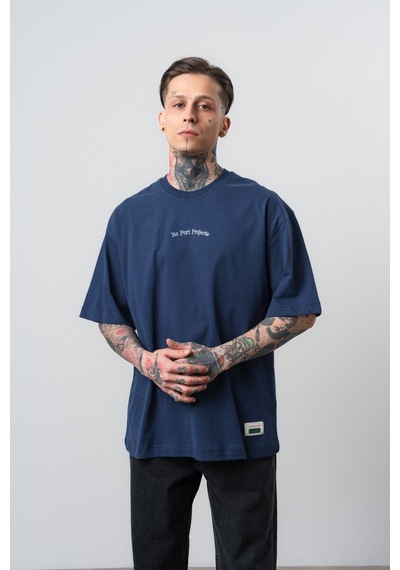 Respire Erkek No Port Baskılı Oversize T-shirt Lacivert